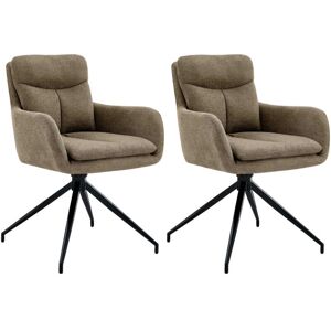 CLP Somers Silla de comedor marrón - Ergonómica, Giratoria, Pack de 2 CLP Somers Silla de comedor marrón - Ergonómica, Giratoria, Pack de 2
