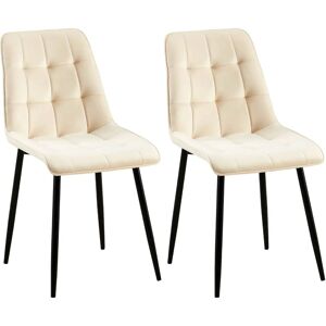Conjunto de 2 sillas de comedor de terciopelo Gifford - Modernas y cómodas Conjunto de 2 sillas de comedor de terciopelo Gifford - Modernas y cómodas