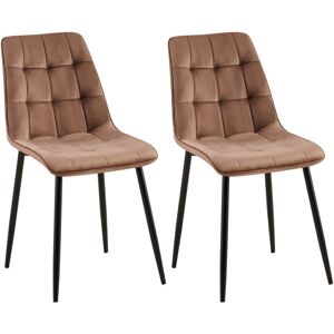 Conjunto de 2 Sillas de Comedor en Terciopelo Gifford Conjunto de 2 Sillas de Comedor en Terciopelo Gifford