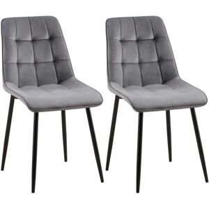 Sillas de comedor de terciopelo Gifford - Pack de 2 - Modernas y cómodas Sillas de comedor de terciopelo Gifford - Pack de 2 - Modernas y cómodas