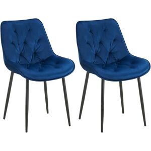 Sillas de comedor de terciopelo CLP Wallace - Sillas de comedor Sillas de comedor de terciopelo CLP Wallace - Sillas de comedor