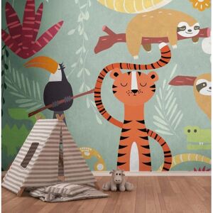 Profhome 383031-GU Jungle Animal Kids Wall Mural - Wallpaper Profhome 383031-GU Jungle Animal Kids Wall Mural - Wallpaper