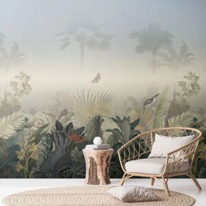 Profhome - Papel pintado vinílico con patrón de jungla - 7.42 m² Profhome - Papel pintado vinílico con patrón de jungla - 7.42 m²