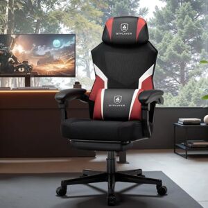 Chaise Gaming GTplayer - Maille respirante, Accoudoirs ajustables, Inclinaison 135° - Publicité Chaise Gaming GTplayer - Maille respirante, Accoudoirs ajustables, Inclinaison 135° - Publicité