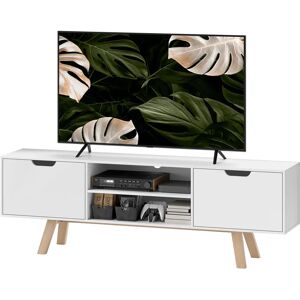 HOMCOM Porta TV - 150 x 39 x 50 cm, Bianco, per televisori fino a 65 pollici - Porta TV HOMCOM Porta TV - 150 x 39 x 50 cm, Bianco, per televisori fino a 65 pollici - Porta TV