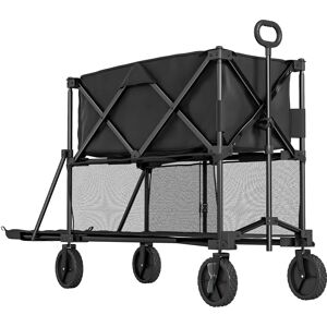 Outsunny - Doppeldecker-Klappbollerwagen - 200 kg - All-Terrain wheels - puutarhakärry Outsunny - Doppeldecker-Klappbollerwagen - 200 kg - All-Terrain wheels - puutarhakärry
