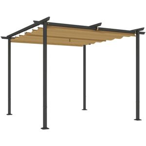 Outsunny 3x3m Pergola Puutarha Paviljonki Säädettävä Vedettävä Katto UV-suoja Outsunny 3x3m Pergola Puutarha Paviljonki Säädettävä Vedettävä Katto UV-suoja