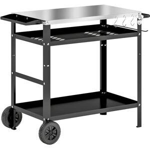 Outsunny - 3-Tier Grill Cart - BBQ Cart Outsunny - 3-Tier Grill Cart - BBQ Cart
