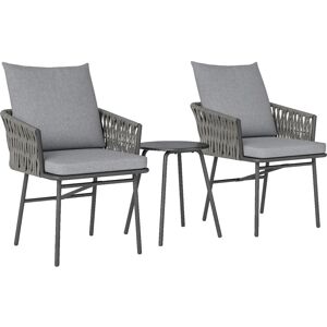 Set bistrò in rattan Outsunny 3 pezzi Set bistrò in rattan Outsunny 3 pezzi