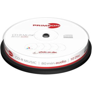 Primeon 2761111 CD-R 700MB - Audio, 10 stuks Primeon 2761111 CD-R 700MB - Audio, 10 stuks