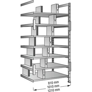 Kaiserkraft Estantería ajustable - 2640mm - Doble cara - Almacenamiento de archivos Kaiserkraft Estantería ajustable - 2640mm - Doble cara - Almacenamiento de archivos