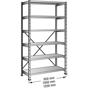 Estantería Industrial Kaiserkraft - Ajustable, Zincada - 2280mm de altura Estantería Industrial Kaiserkraft - Ajustable, Zincada - 2280mm de altura