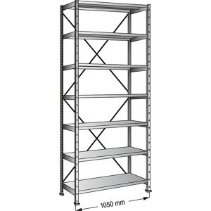 Estantería Kaiser Kraft - 7 Baldas Ajustables Zincadas - 2640mm Alto Estantería Kaiser Kraft - 7 Baldas Ajustables Zincadas - 2640mm Alto