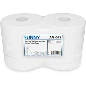 Funny AG-022 Jumbo Toilettenpapier - 2-lagig Hochweiß 25cm Durchmesser 6er-Pack Funny AG-022 Jumbo Toilettenpapier - 2-lagig Hochweiß 25cm Durchmesser 6er-Pack