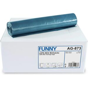 FUNNY - LDPE Regenerating Type 100 - Azul - 120 L - Bolsas de basura FUNNY - LDPE Regenerating Type 100 - Azul - 120 L - Bolsas de basura