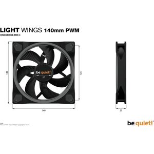 be quiet! Light Wings 140mm PWM Ventilator - PC-køler be quiet! Light Wings 140mm PWM Ventilator - PC-køler