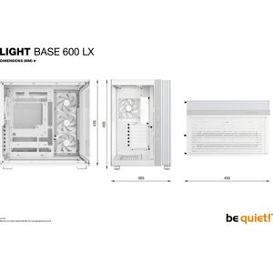 be quiet! LIGHT BASE 600 LX White Midi Tower - PC Case be quiet! LIGHT BASE 600 LX White Midi Tower - PC Case