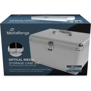 MediaRange Silber Aufbewahrungsbox - 200 Discs - Schloss - Aluminium-Optik MediaRange Silber Aufbewahrungsbox - 200 Discs - Schloss - Aluminium-Optik