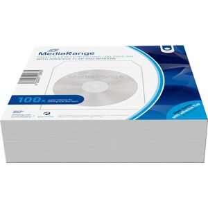 MediaRange White Paper CD Sleeve - 1 Disc, Pack of 100 MediaRange White Paper CD Sleeve - 1 Disc, Pack of 100
