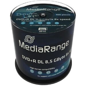 MediaRange MR470 Dual Layer DVD - 8.5GB - 100 pcs MediaRange MR470 Dual Layer DVD - 8.5GB - 100 pcs