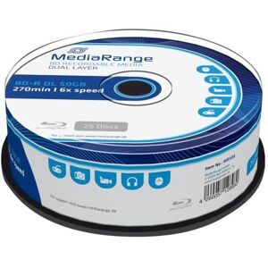 MediaRange MR508 Blu-ray Disc - 50GB Dual Layer 6x - 25 pcs MediaRange MR508 Blu-ray Disc - 50GB Dual Layer 6x - 25 pcs