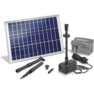 Kit pompe solaire Siena Plus 101780 avec éclairage LED et batterie - Kit pour étangs - Publicité Kit pompe solaire Siena Plus 101780 avec éclairage LED et batterie - Kit pour étangs - Publicité