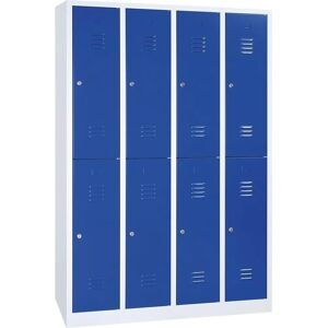 Gürkan Schrank - 8 Fächer, Stahl, Blau-Grau - 117x50x195cm Gürkan Schrank - 8 Fächer, Stahl, Blau-Grau - 117x50x195cm