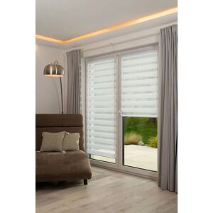 K-HOME Maringa Doppelrollo - Weiß - Ohne Bohren, 150x70cm K-HOME Maringa Doppelrollo - Weiß - Ohne Bohren, 150x70cm