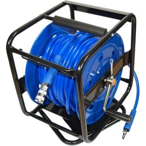 Enrouleur de tuyau d'air comprimé Aerotec 30m - PU flexible, cadre en acier - Publicité Enrouleur de tuyau d'air comprimé Aerotec 30m - PU flexible, cadre en acier - Publicité