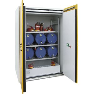 Kaiserkraft Feuerfester Trommel-Schrank - 6 Fässer, Weiß Kaiserkraft Feuerfester Trommel-Schrank - 6 Fässer, Weiß