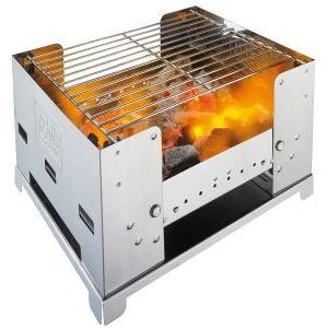 Barbecue à charbon Esbit BBQ300S en acier inoxydable - Compact - Publicité Barbecue à charbon Esbit BBQ300S en acier inoxydable - Compact - Publicité