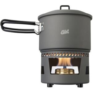 Esbit Leichtes Aluminiumkochset mit Spiritusbrenner - Grau Esbit Leichtes Aluminiumkochset mit Spiritusbrenner - Grau