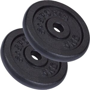 ScSPORTS - Disques de Poids - 10kg (2x5kg) Fonte Noire - Haltères et Barres - Publicité ScSPORTS - Disques de Poids - 10kg (2x5kg) Fonte Noire - Haltères et Barres - Publicité