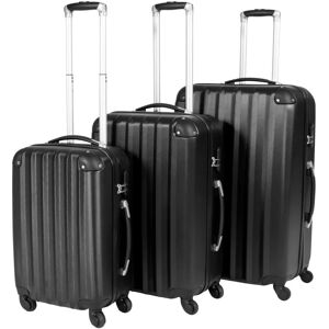 tectake Hard Shell Ensemble de Trolley 4 Roues 50/60/68 cm (4007) - NOIR - Publicité tectake Hard Shell Ensemble de Trolley 4 Roues 50/60/68 cm (4007) - NOIR - Publicité