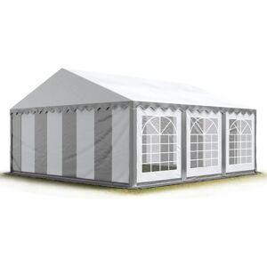 Tente de Fête TOOLPORT 5x6m Gris-Blanc PVC 700 - Marquee - Publicité Tente de Fête TOOLPORT 5x6m Gris-Blanc PVC 700 - Marquee - Publicité
