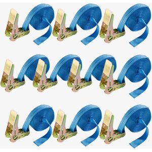 Correas de amarre azul de 6m de Arebos - Fijación de carga Correas de amarre azul de 6m de Arebos - Fijación de carga
