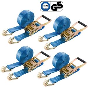 AREBOS 4 x Ratchet Tie Down Straps 6m 50mm - Cargo Trailer 5T AREBOS 4 x Ratchet Tie Down Straps 6m 50mm - Cargo Trailer 5T