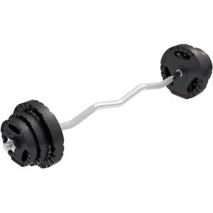 Gorilla Sports 25kg curlstång med vikter, skyddande beläggning Gorilla Sports 25kg curlstång med vikter, skyddande beläggning