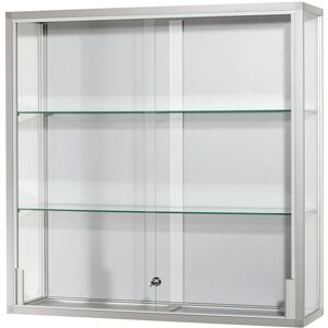 Vitrina de pared Kaiserkraft - Puertas correderas - Marco plata - 1000mm Vitrina de pared Kaiserkraft - Puertas correderas - Marco plata - 1000mm