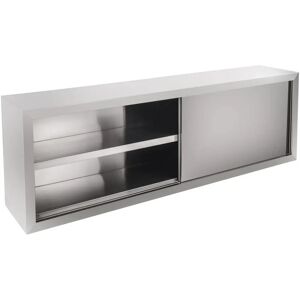 Royal Catering Stainless Steel Wall Cupboard - 160 cm - Professional Kitchen Storage Royal Catering Stainless Steel Wall Cupboard - 160 cm - Professional Kitchen Storage