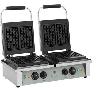 Royal Catering Waffle Iron - 2 x 2000W - Belgian Style - Space-Saving Royal Catering Waffle Iron - 2 x 2000W - Belgian Style - Space-Saving