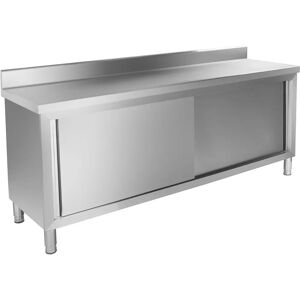 Royal Catering Work cupboard - Stainless Steel - 200 x 60 cm - Upstand - 160 kg - Work desk Royal Catering Work cupboard - Stainless Steel - 200 x 60 cm - Upstand - 160 kg - Work desk