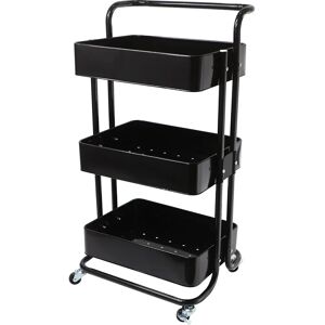 ECHTWERK Konyhai kocsi - Ø 42cm Fekete Acél 3 Polc - Konyhai kocsi ECHTWERK Konyhai kocsi - Ø 42cm Fekete Acél 3 Polc - Konyhai kocsi