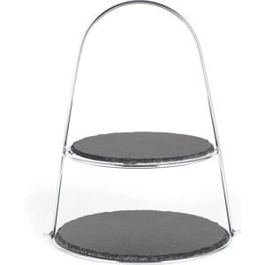 ECHTWERK Schiefer Etagere - 36cm, Silber, 2 Ebenen ECHTWERK Schiefer Etagere - 36cm, Silber, 2 Ebenen