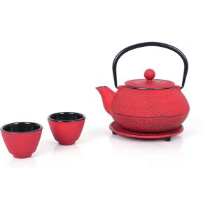 Echtwerk Teeservice - Vintage-Design, rot, 0,8L, Gusseisen Echtwerk Teeservice - Vintage-Design, rot, 0,8L, Gusseisen
