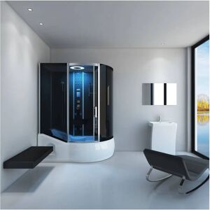 Home Deluxe - Cabina doccia con vapore e Jacuzzi 4in1 - 170x90 cm nero Home Deluxe - Cabina doccia con vapore e Jacuzzi 4in1 - 170x90 cm nero