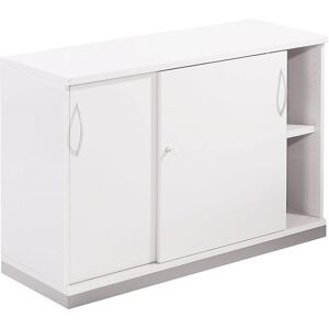 Kaiser Kraft THEA - Armario de puertas correderas - 1 estante, 2 niveles de archivadores, blanco Kaiser Kraft THEA - Armario de puertas correderas - 1 estante, 2 niveles de archivadores, blanco