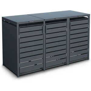 Westmann Kubus Metall Mülltonnenbox - 3er, Anthrazit - 200x80x116cm Westmann Kubus Metall Mülltonnenbox - 3er, Anthrazit - 200x80x116cm