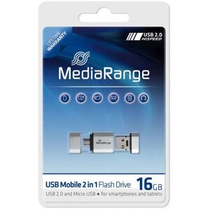 MediaRange 16GB USB Mobile 2 en 1 OTG - Clé USB MediaRange 16GB USB Mobile 2 en 1 OTG - Clé USB