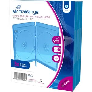 MediaRange BOX38-4-30 Optical Disc Case - 4 Discs - Blue MediaRange BOX38-4-30 Optical Disc Case - 4 Discs - Blue